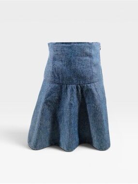 RED Valentino Denim Circle Skirt - Blue
